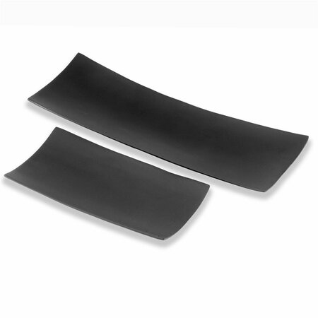 TARIFA 6 x 18 x 2 in. Larga Black Trays - Set of 2 TA3093895